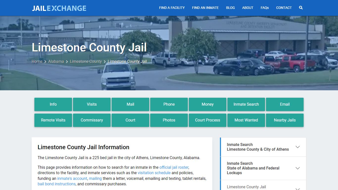 Limestone County Jail, AL Inmate Search, Information